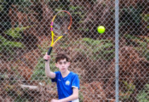 A wet day for senior tennis