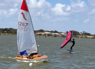 Windy conditions at Goolwa